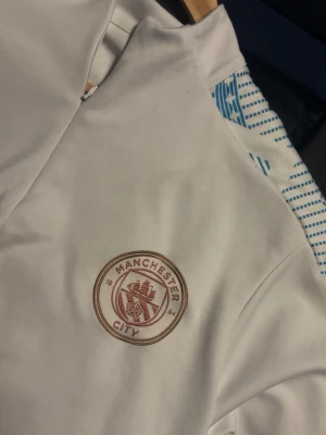 Manchester City träningströja Puma - Vit långärmad träningströja från Puma med Manchester City-logga på bröstet med halv dragkedja. Storlek M! kom privat för mer information!