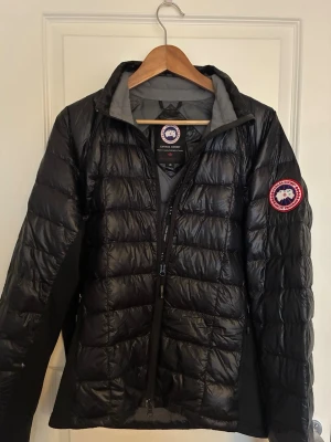 Svart dunväst från Canada Goose - Snygg svart dunväst från Canada Goose med quiltat mönster och ikonisk logga på ärmen. Västen har hög krage, hel dragkedja och lätt glansigt material. Perfekt för lager-på-lager och håller dig varm under kyliga dagar.