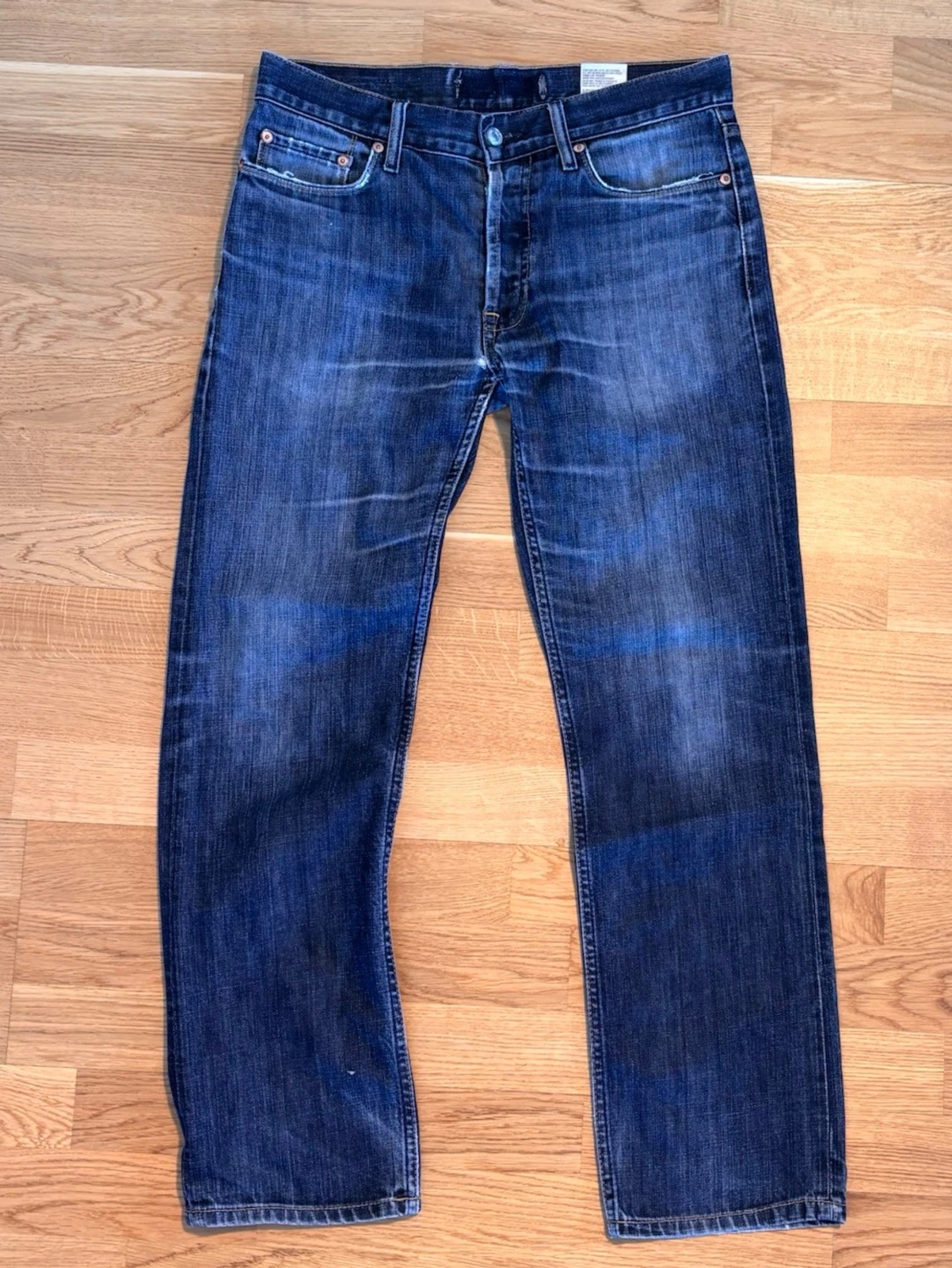 Blå raka jeans från gap