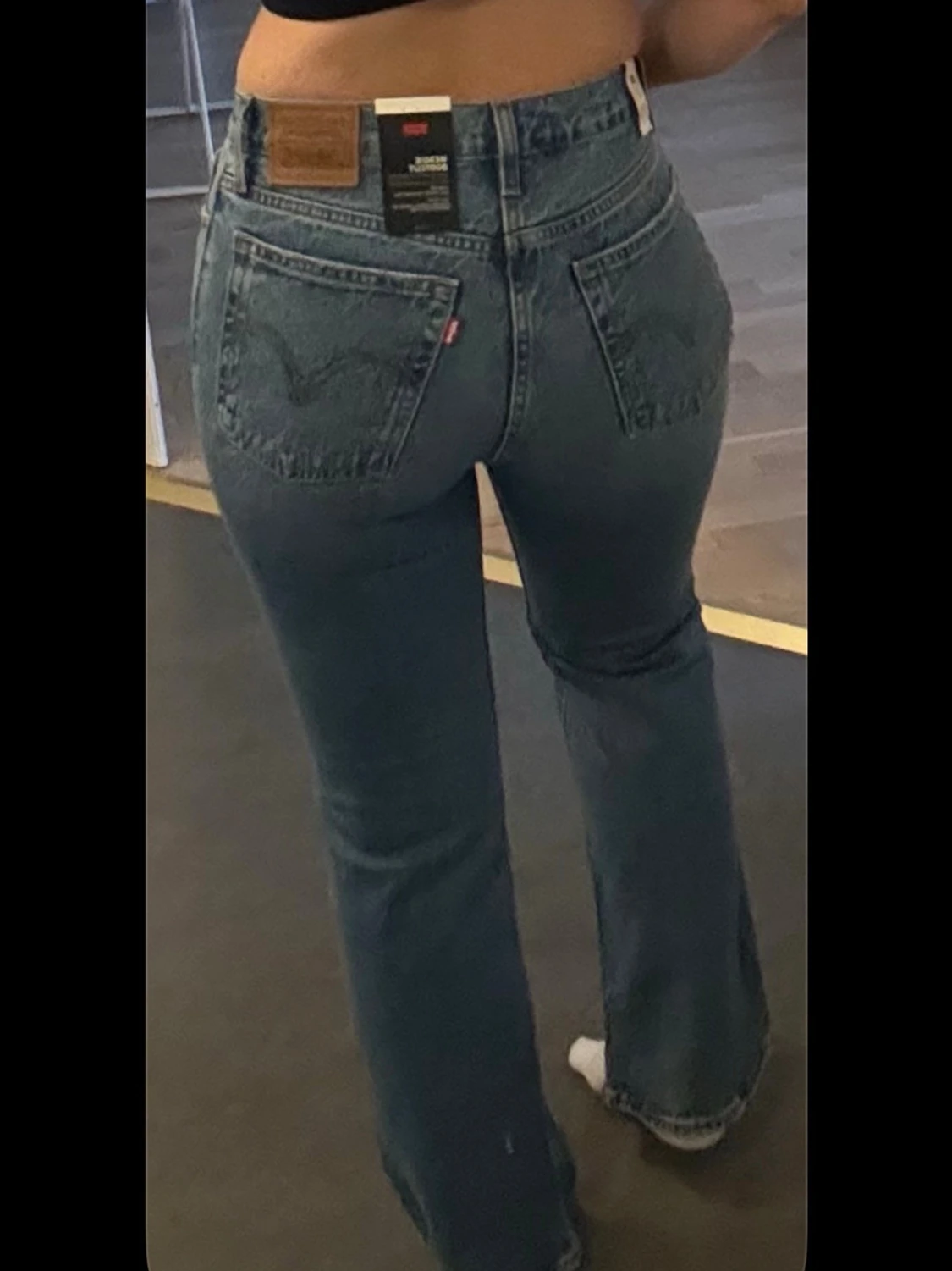 Levi's blåa jeans (raka). - 1