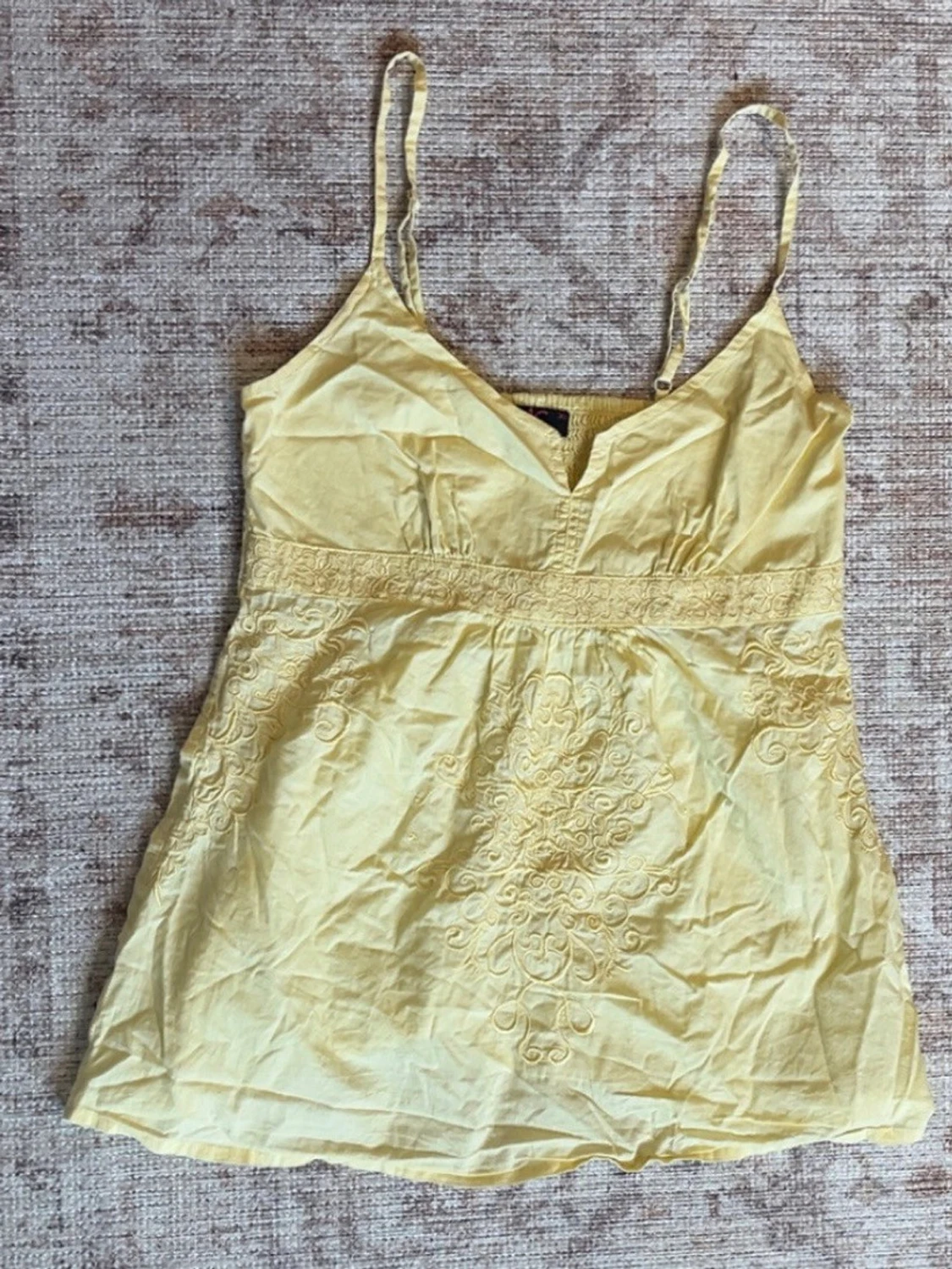 Vintage gul peplum topp  - 3