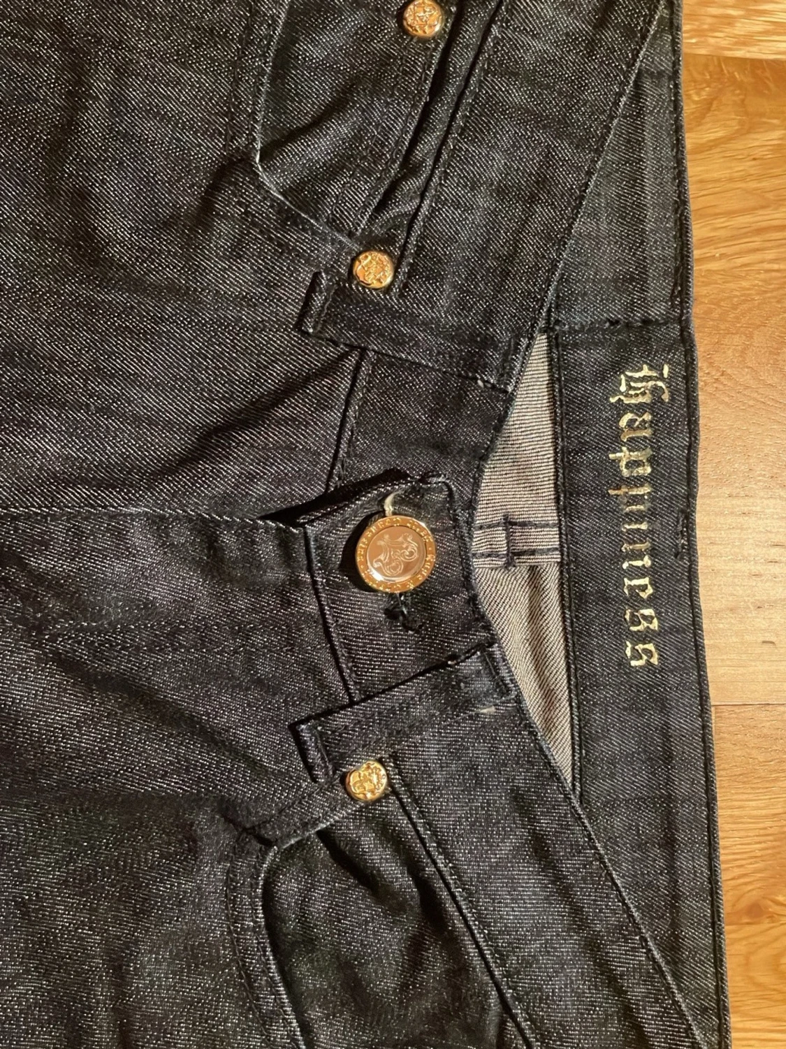 Svarta låg midjade Jeans  - 3