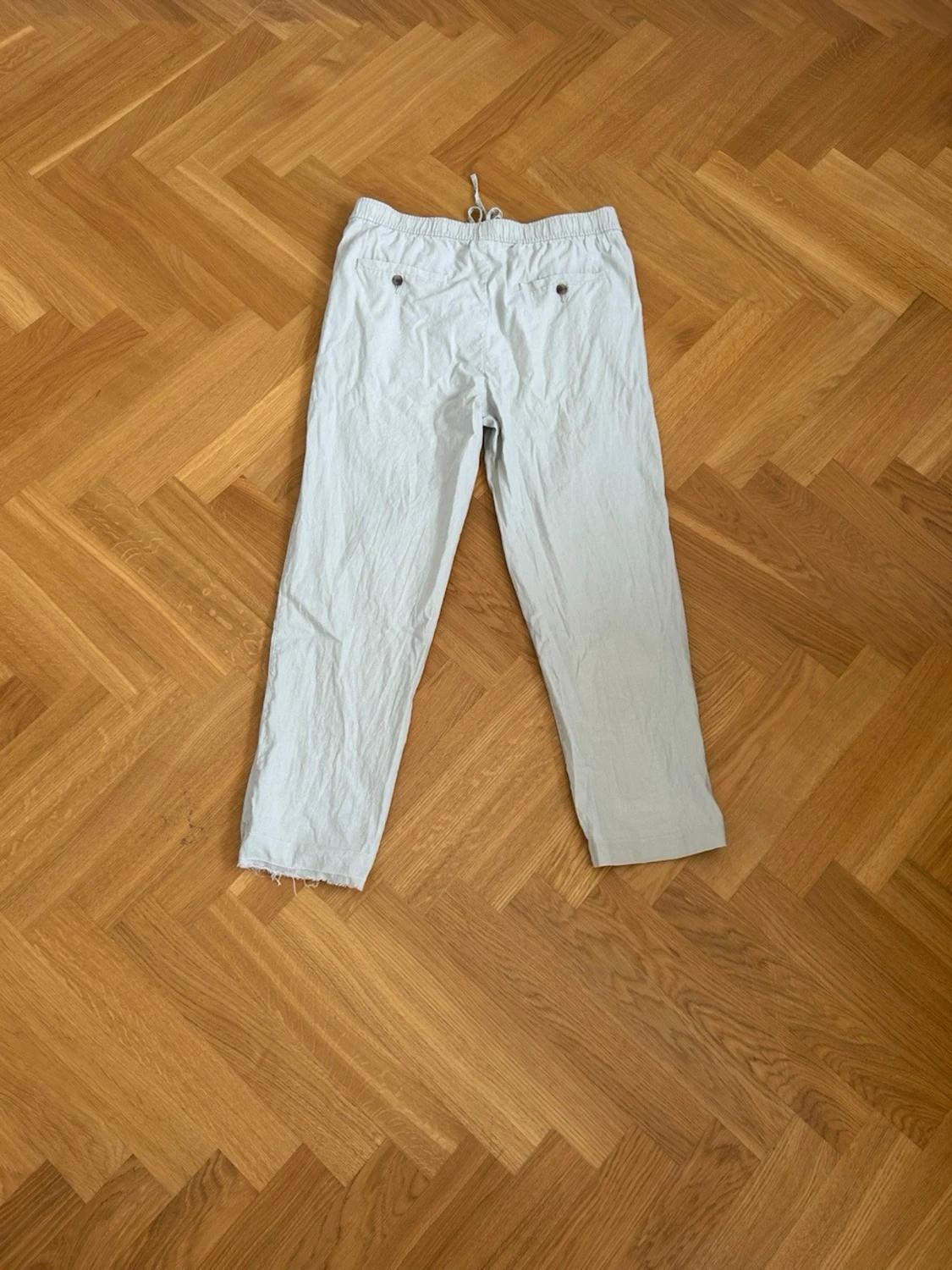 Ljusbeigea linnebyxor  - 1