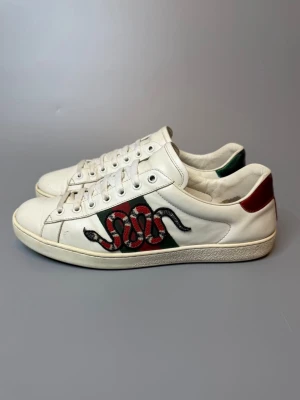 Gucci Skor  - ‼️VI TAR INGA BYTEN‼️ Gucci ”Ace” Sneakers | Skick: 8/10 | Storlek UK 8 motsvarar 42-43 EU  | Tillkommer skopåse & kort | Frakt sker inom 24 timmar efter köp 📦💨 | Hör av dig vid minsta fråga eller fundering 💭
