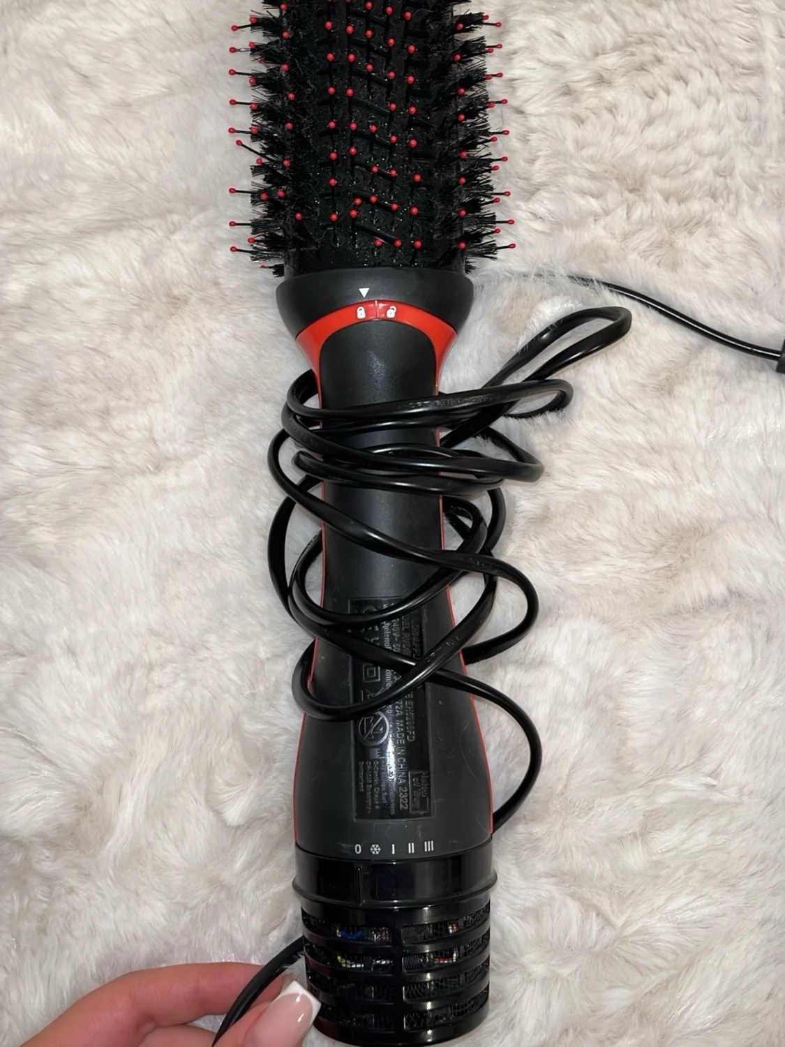 Revlon varmluftsborste svart/röd - 1