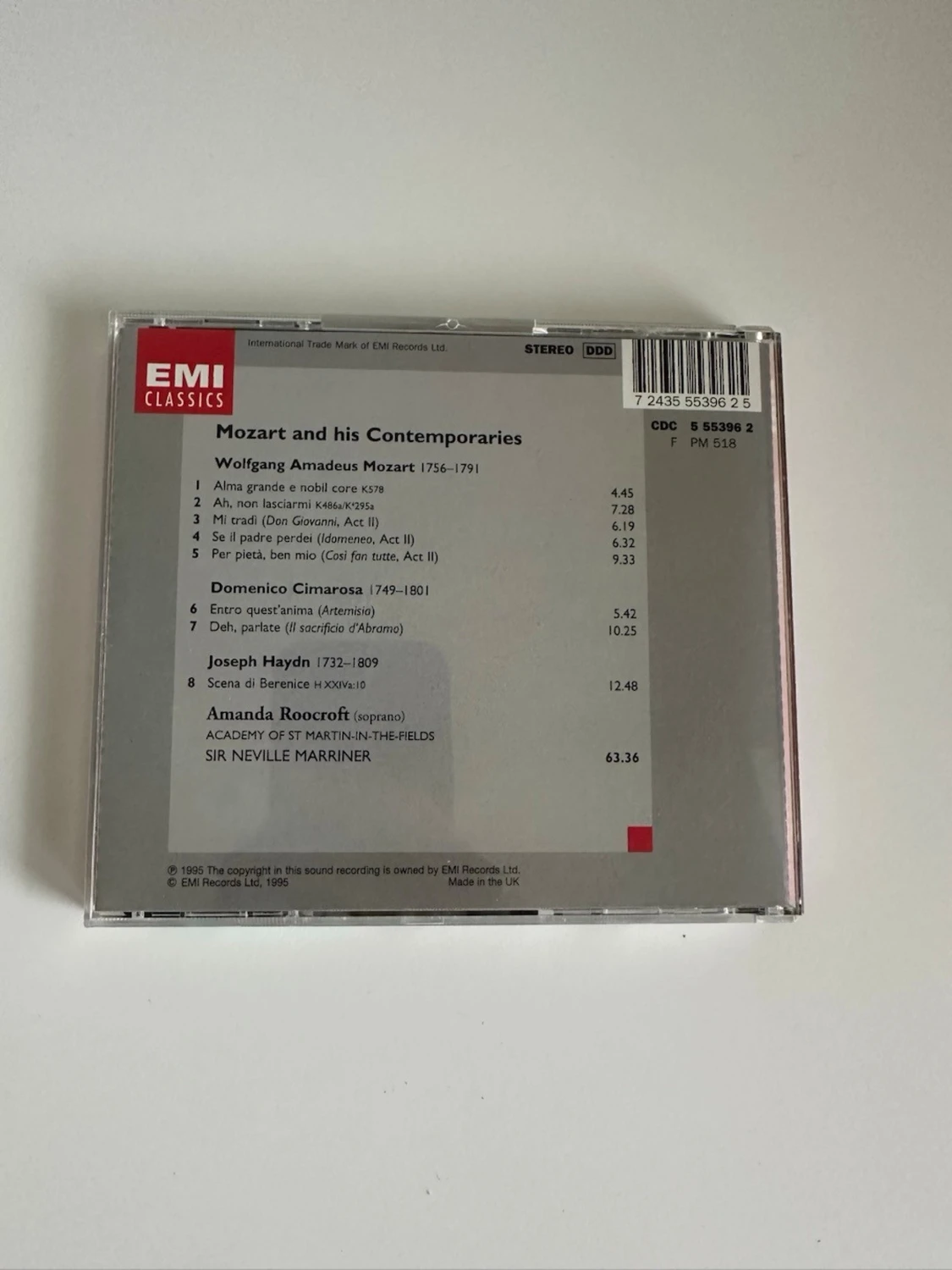 CD - Mozart and his contemporaries - Amanda Roocroft - 1