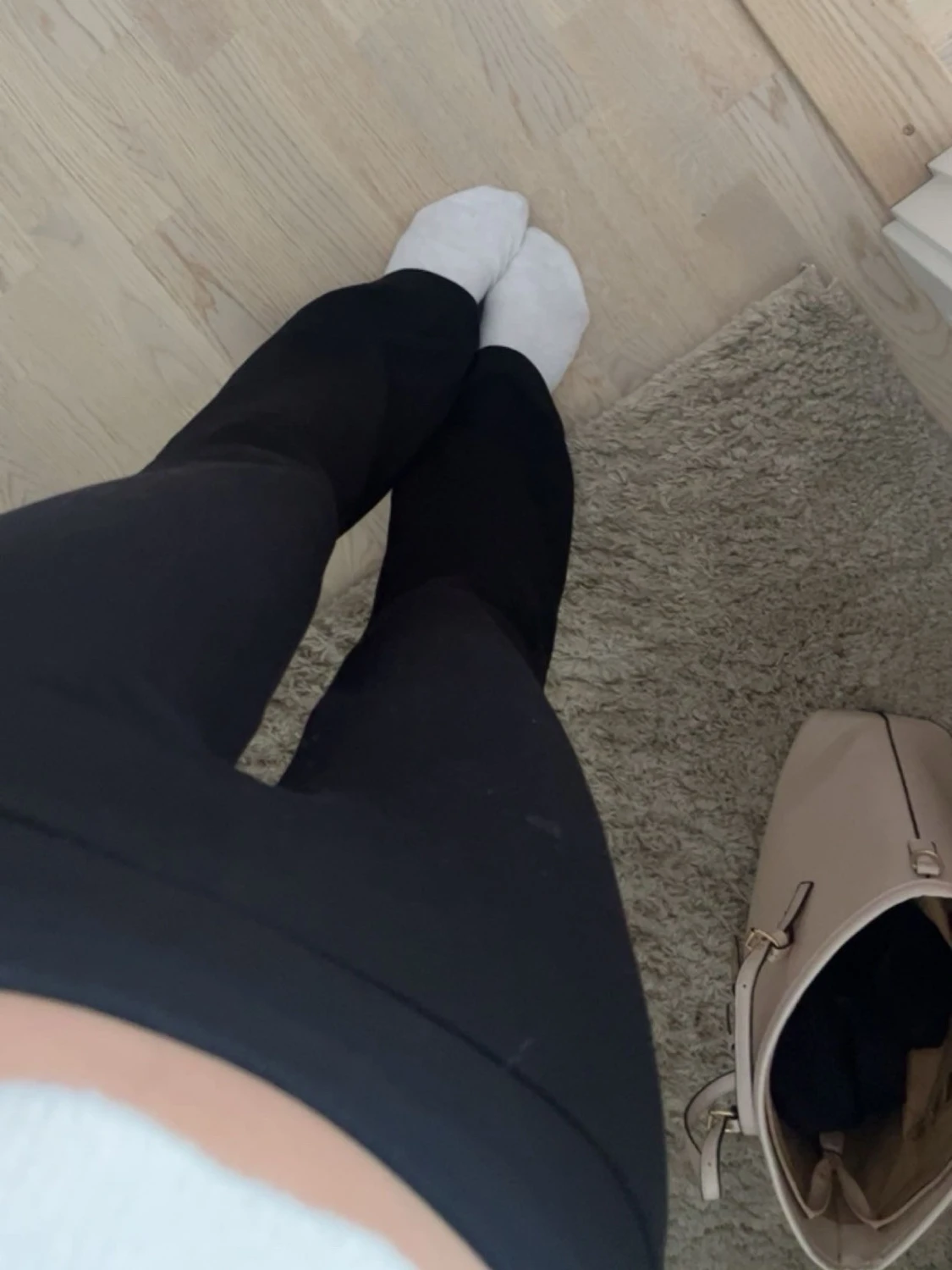 Svarta leggings med hög midja - 1
