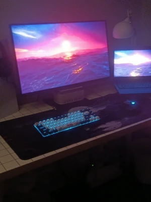 Dator tillbehör inkl bärbar dator - Säljer musmatta, tangentbord och mus. Datorn säljer jag också, den är dekoration men funkar perfekt för skolarbete samt spel