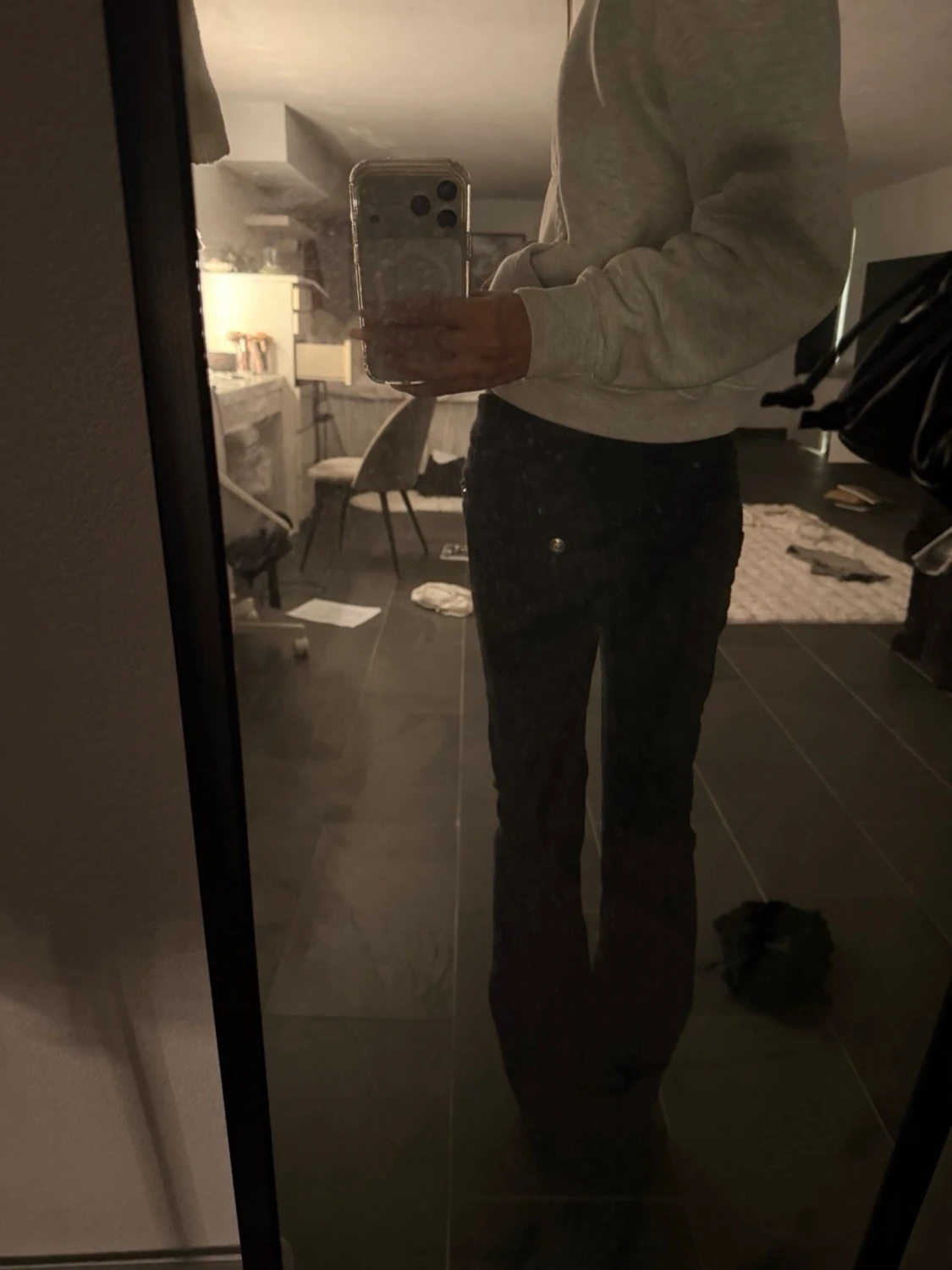 Svarta bootcut jeans - 2