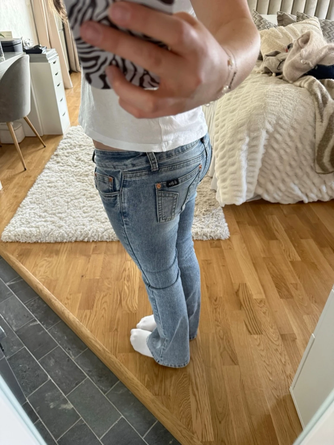 Ljusblå bootcut jeans från G-Rise  - 1