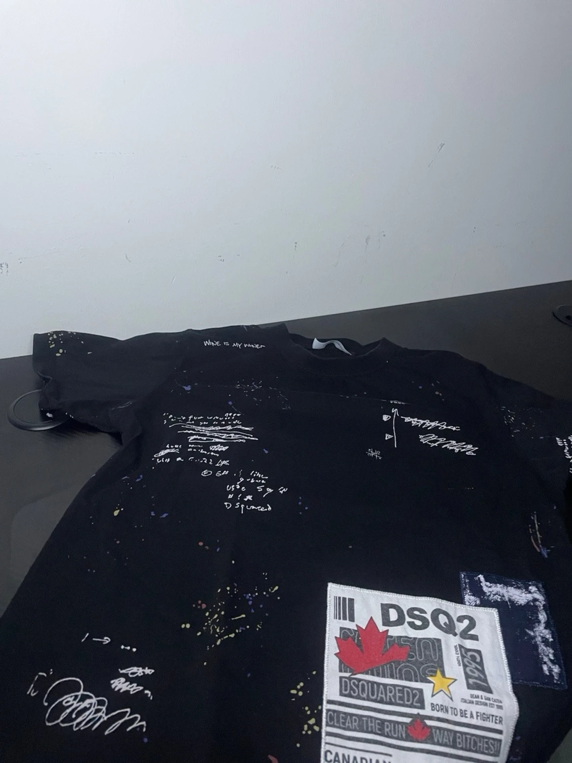 Svart DSQUARED2 t-shirt med patch - 1