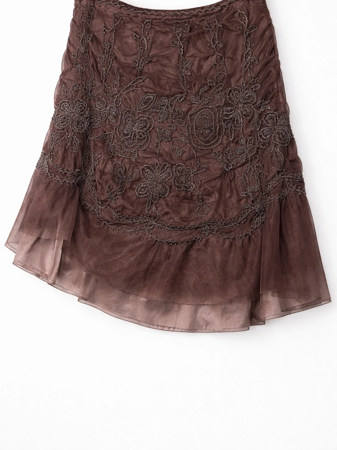 Liu Jo Vintage Brun volangkjol med broderi - 4