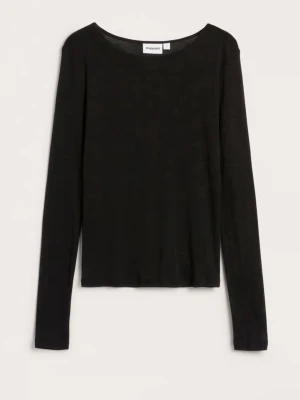 Svart långärmad genomskinlig topp från Kappahl - En enkel och stilren svart långärmad topp från Kappahl. Toppen har rund halsringning och är tillverkad i ett mjukt material som känns skönt mot huden. Perfekt att matcha med jeans eller kjol för en clean look. NY MED PRISLAPP!!