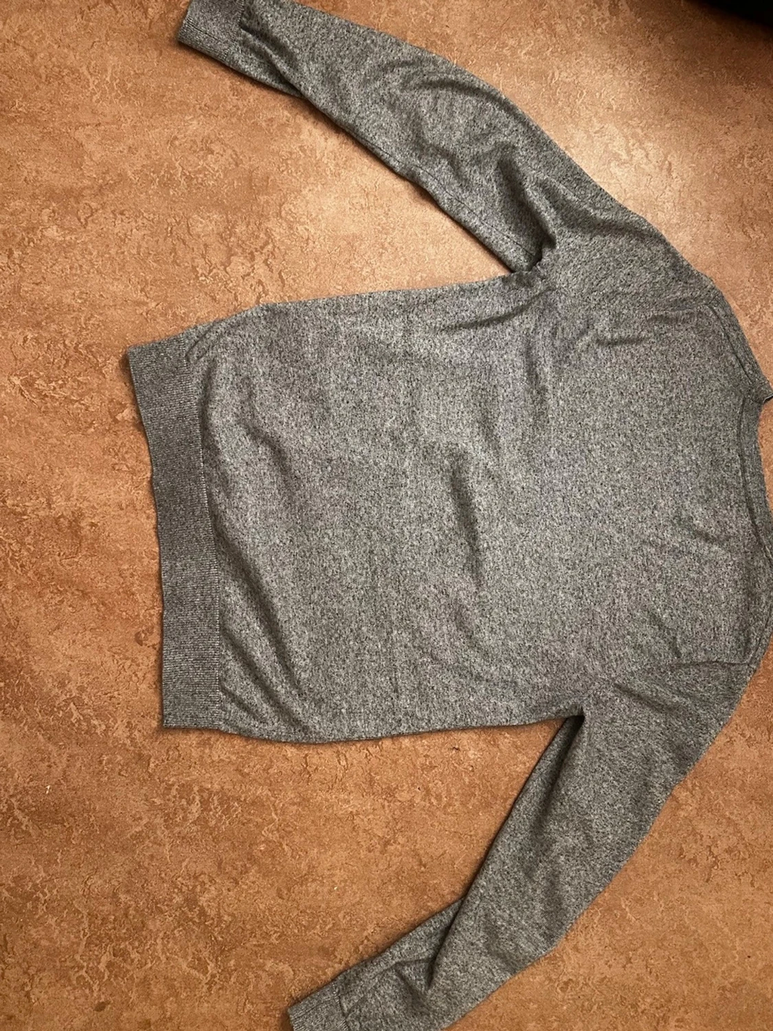 Grå basic tröja i bomull - 1