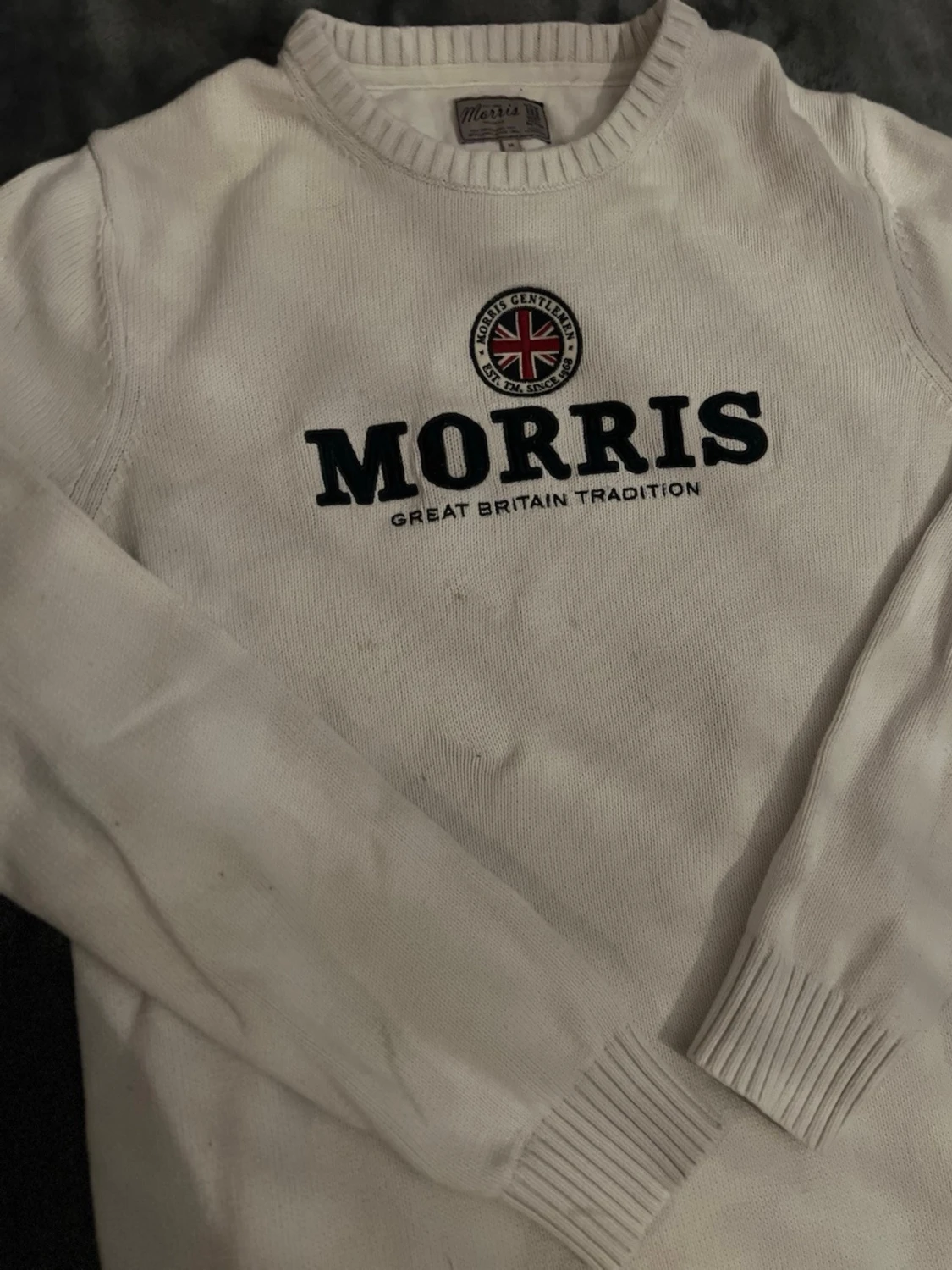 Vit stickad tröja från Morris - 1