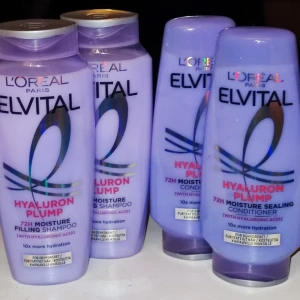 Elvital Hyaluron Plump  - L'Oréal Elvital Hyaluron Plump: Shampoo 2 X 250ml, Conditioner 2 X 200ml. Nya och oöppnade. Priset är för 4 produkter 