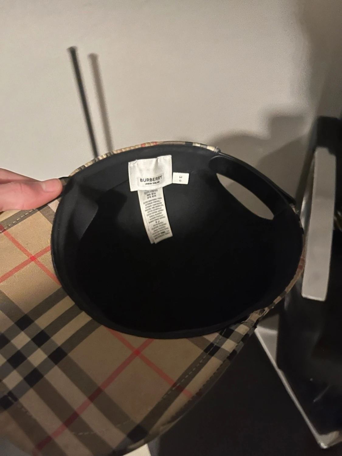 Burberry beige rutig keps - 2