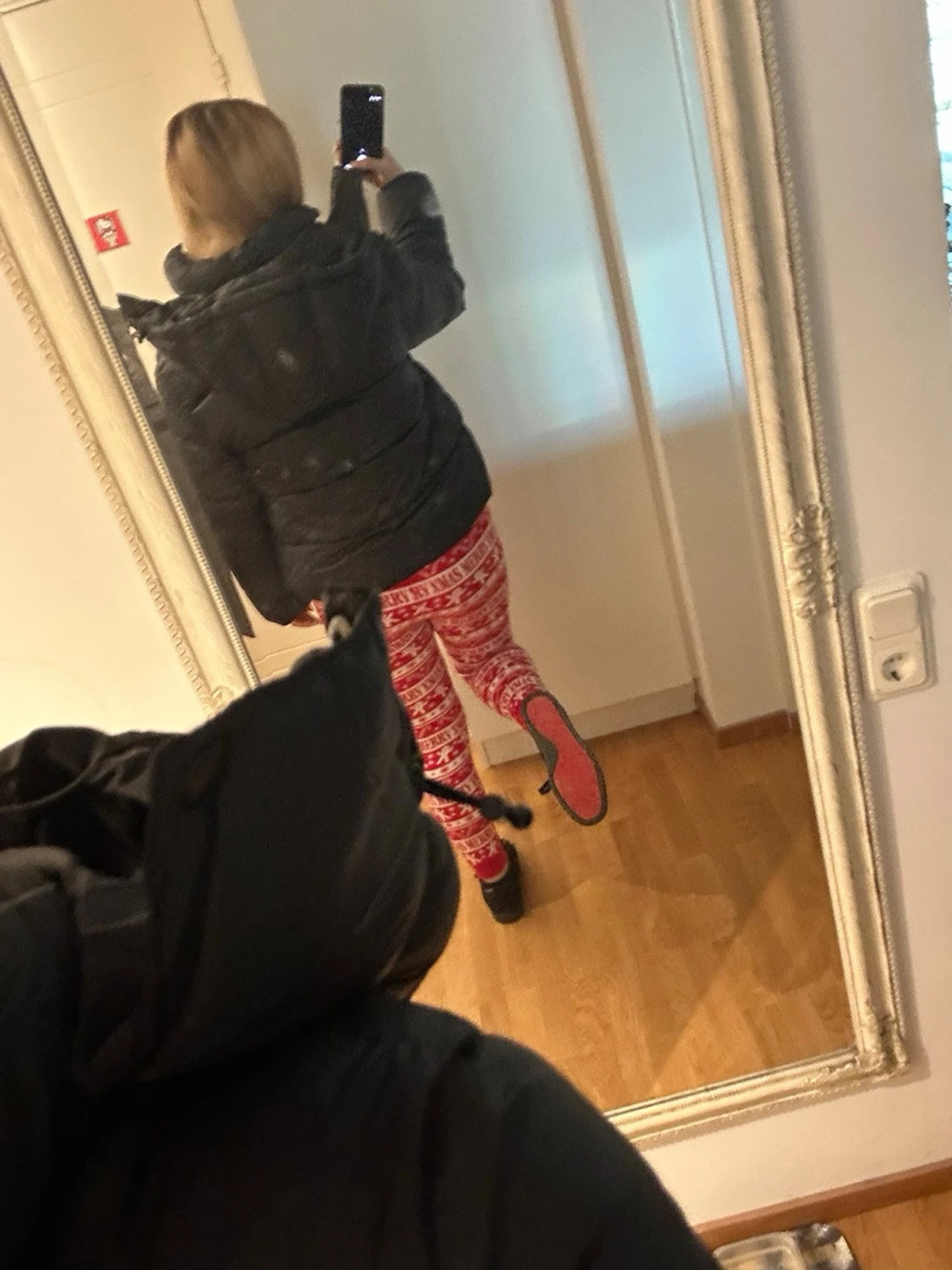 Röda julmönstrade pyjamasbyxor - 2