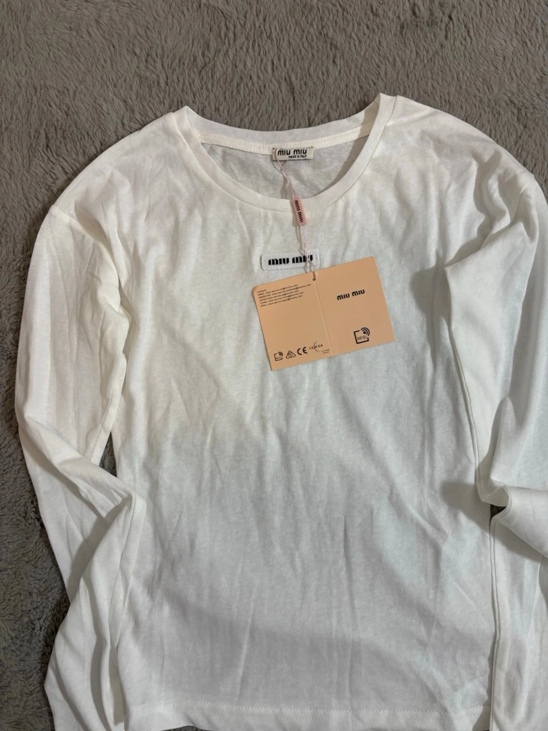 Vit Miu Miu t-shirt med logga - 6