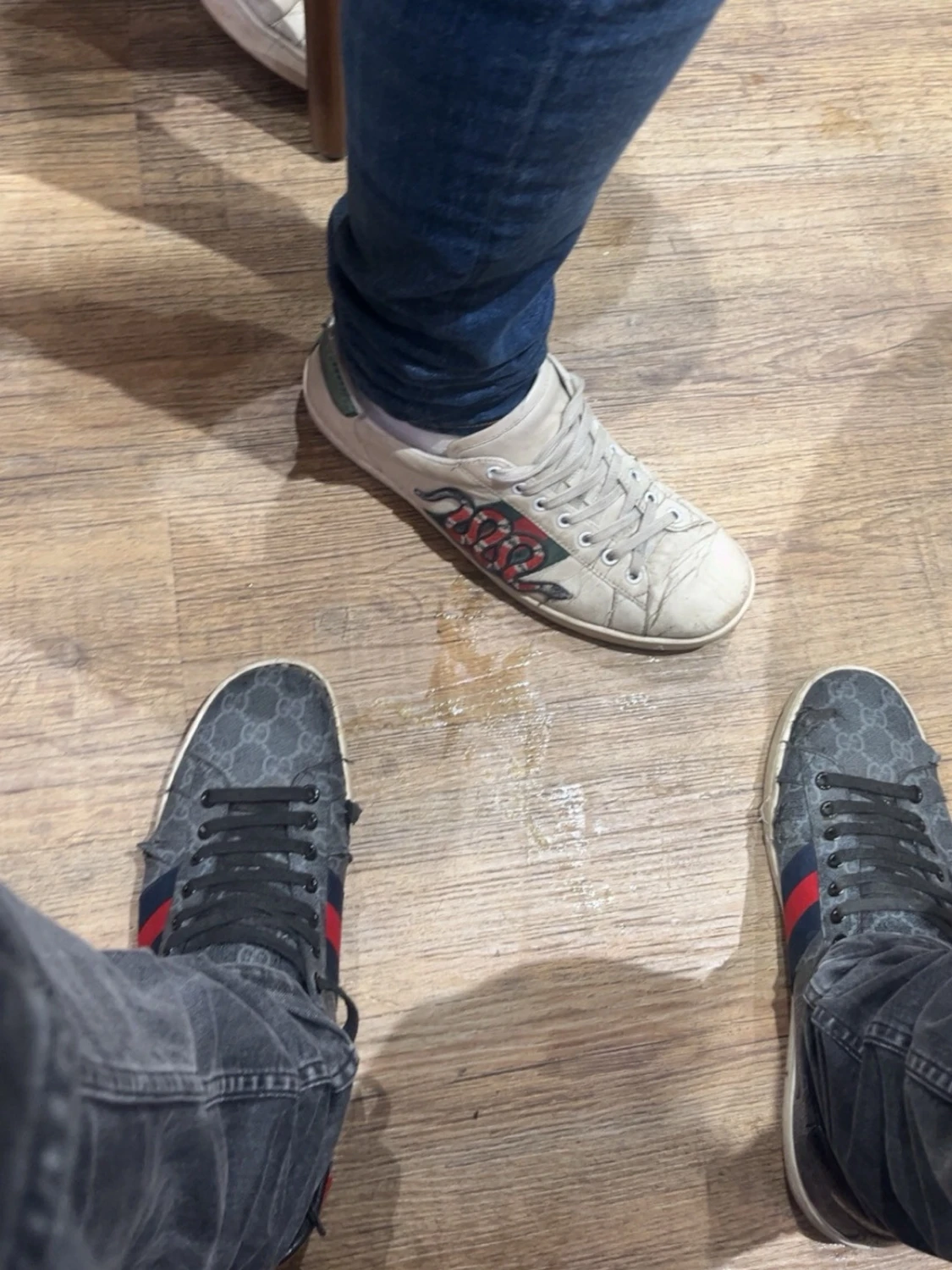 GG sneakers med monogram och röd-blå rand - 2