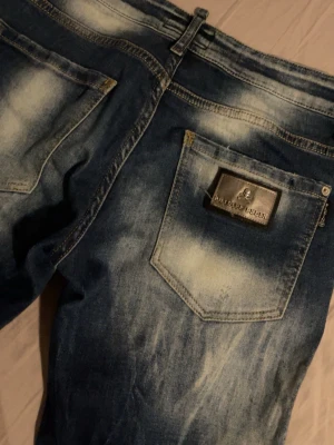 Philipp Plein blå slitna jeans - Philipp plein jeans