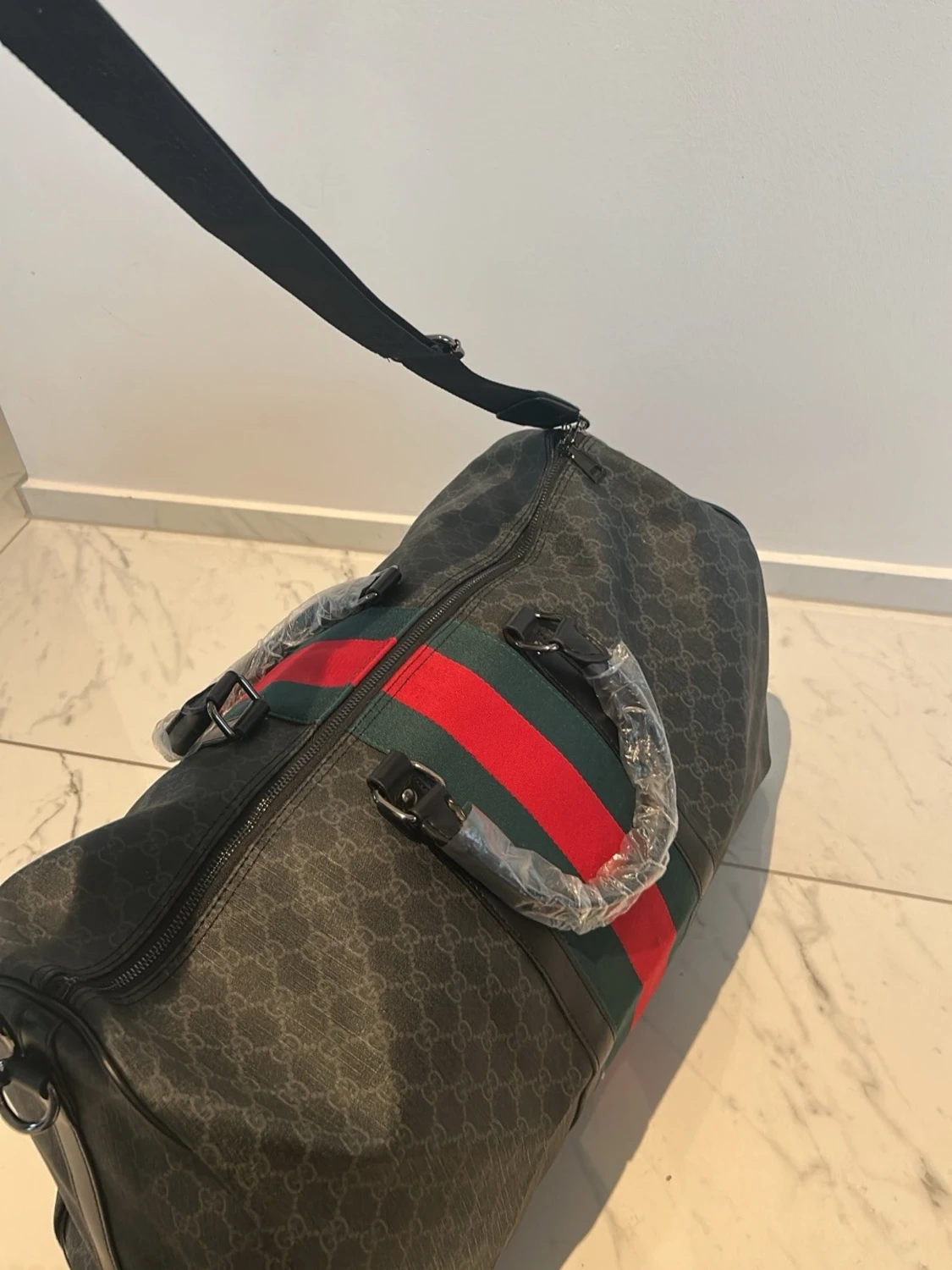 Gucci weekendbag med röd/grön rand - 2