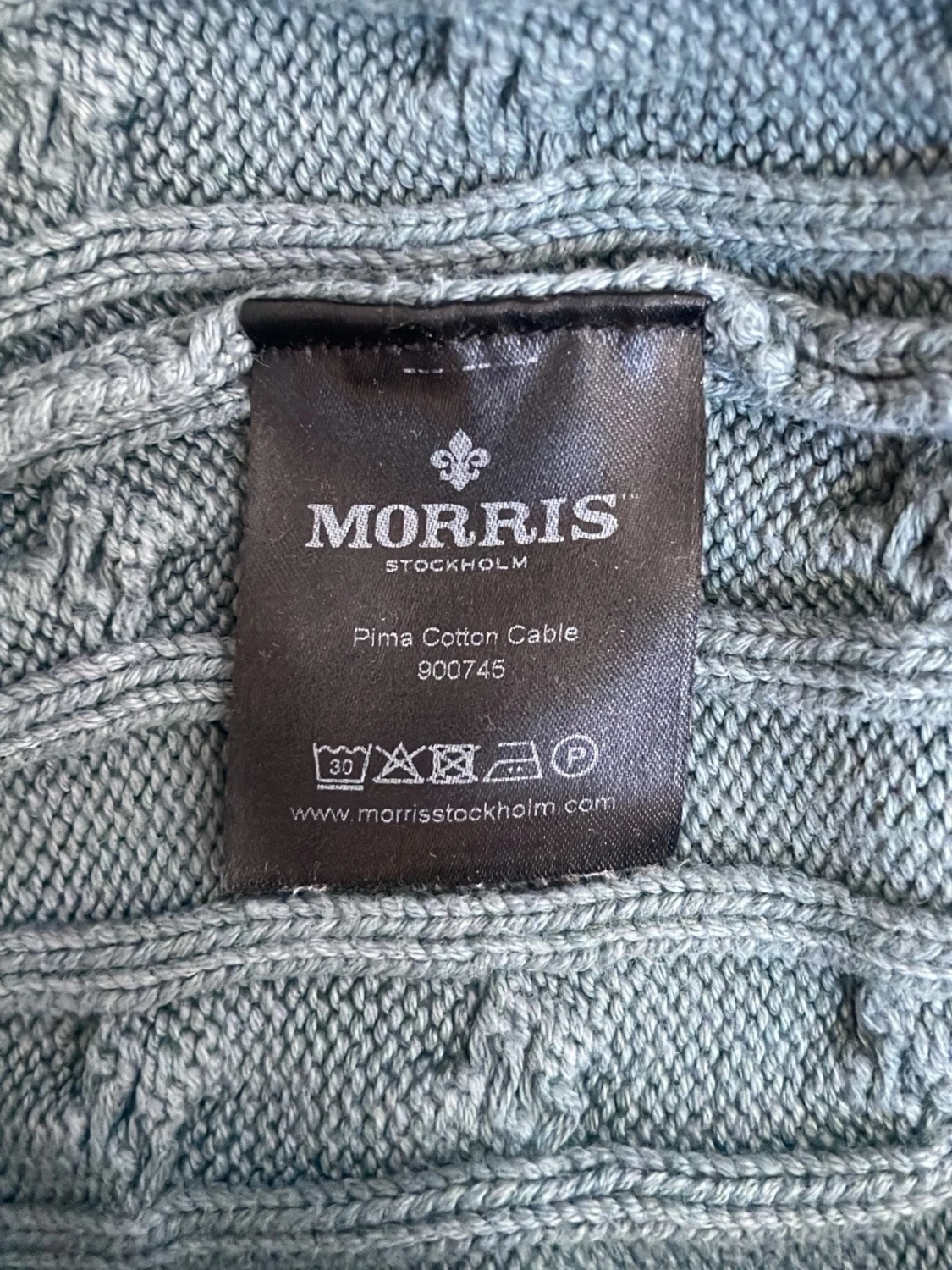 Grön kabelstickad tröja Morris | S - 4