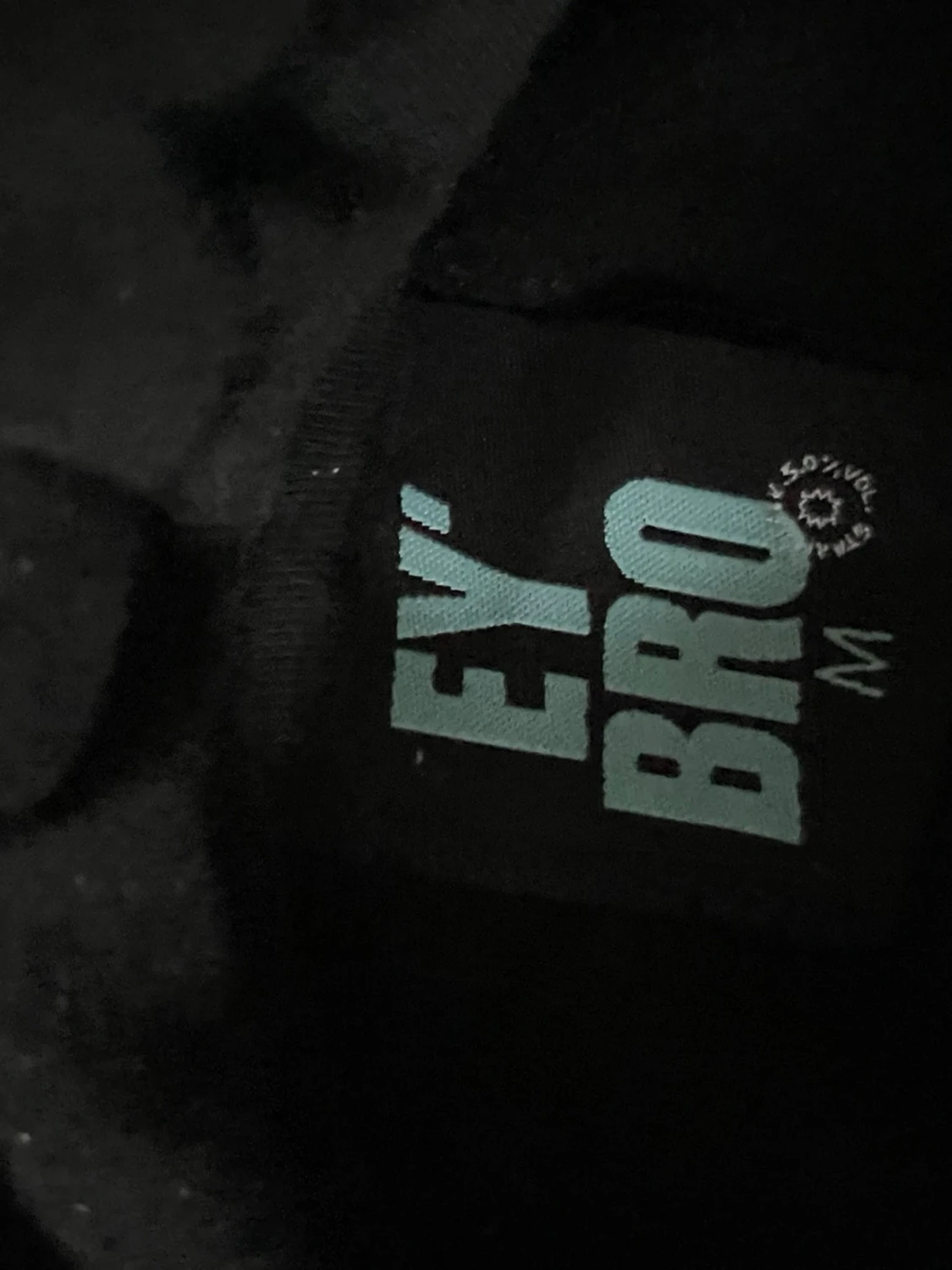 Svart hoodie Ey'Bro med tryck - 3