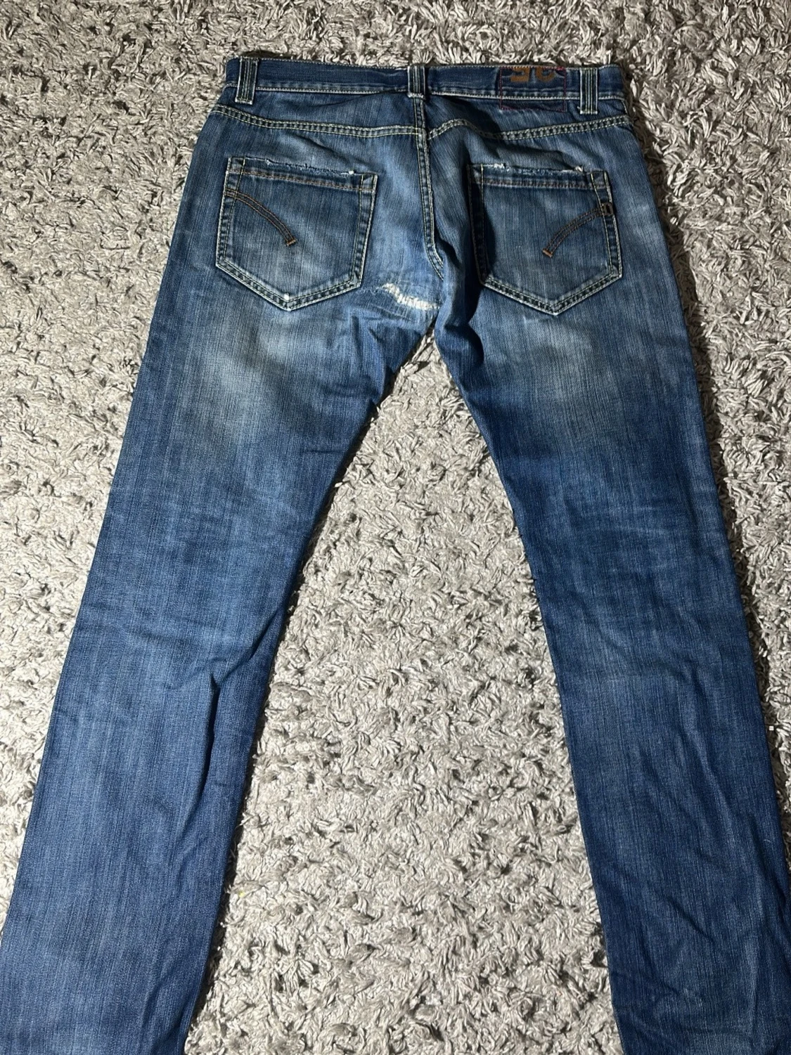 Blå dondup jeans med schyssta slitningar skinny fit - 1