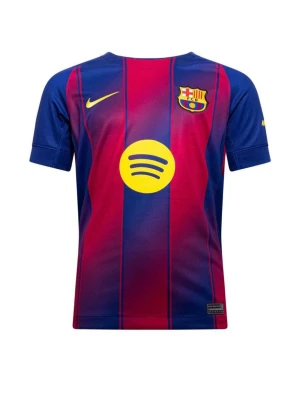 Barcelona matchtröja blå/röd - Snygg Barcelona matchtröja i blått och rött med gula detaljer. Tröjan har klubbmärke, Nike-logga och sponsortryck på bröstet samt UNHCR-tryck på ryggen. Tillverkad i lätt och ventilerande material, perfekt för fotboll eller träning.