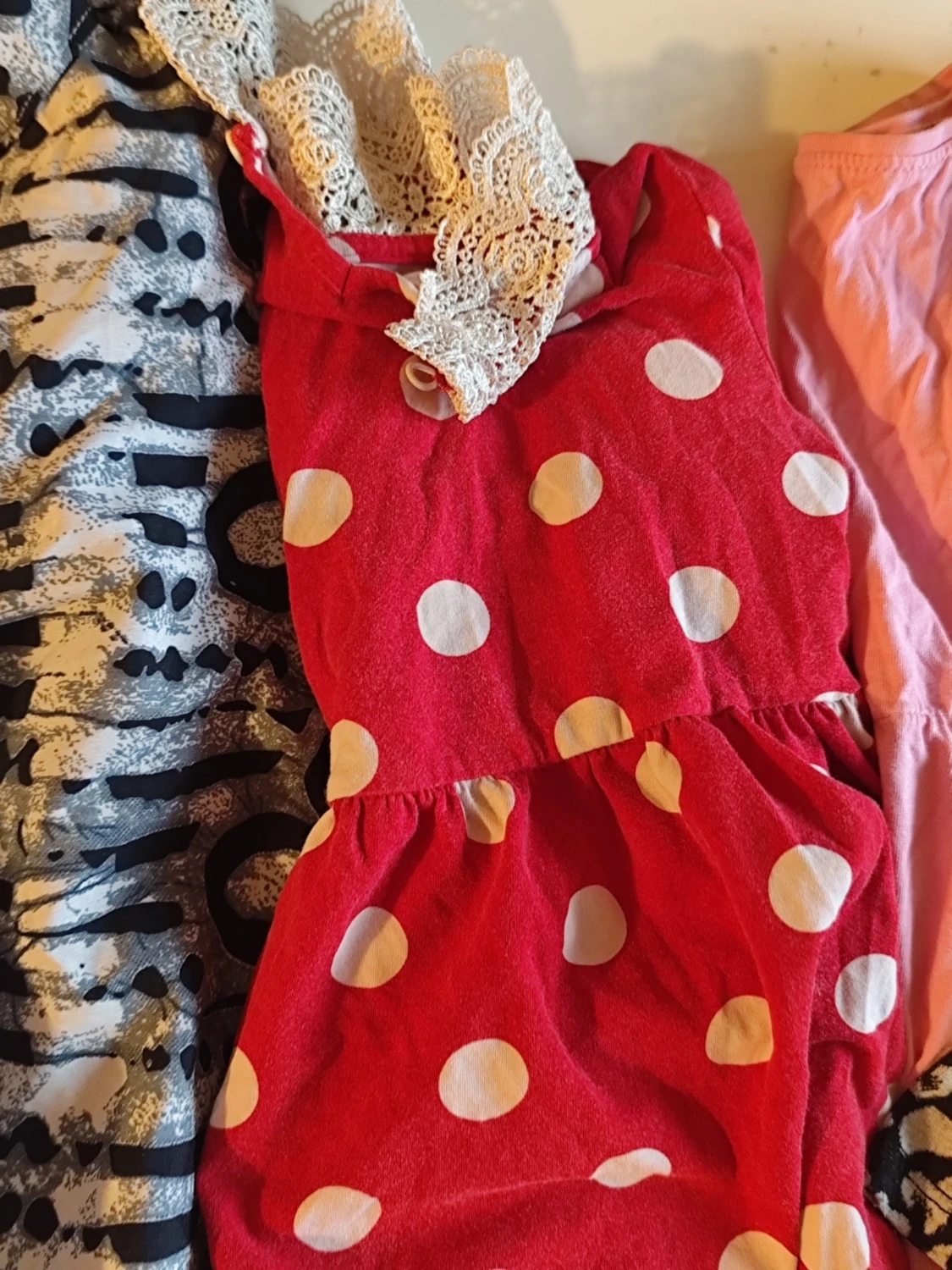 Mix av korta klänningar med mönster 122/128 - 4