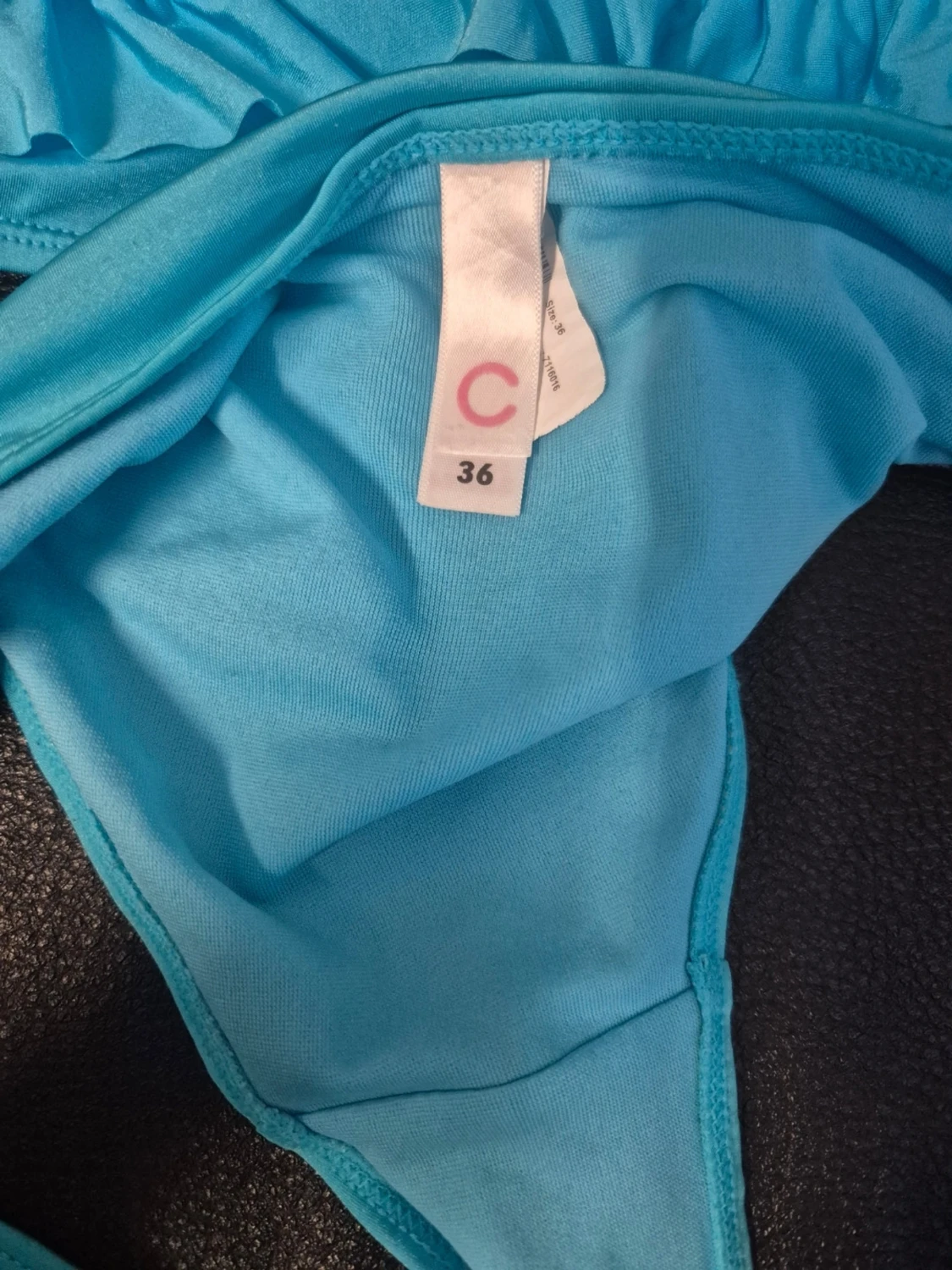 Turkos bikini med volangdetaljer Cubus S - 4