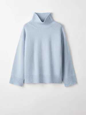 Ljusblå Kashmir tröja soft goat - Supersöt turtle neck tröja i kashmir från Soft Goat. Bra skick i storlek XS men passar S.