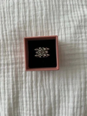 Edblad Silvrig ring med nitar 19.50 - Edblad silver nit ring i strl 19.50, Large.  I nytt skick och har lådan till.  Nypris 450 kr.