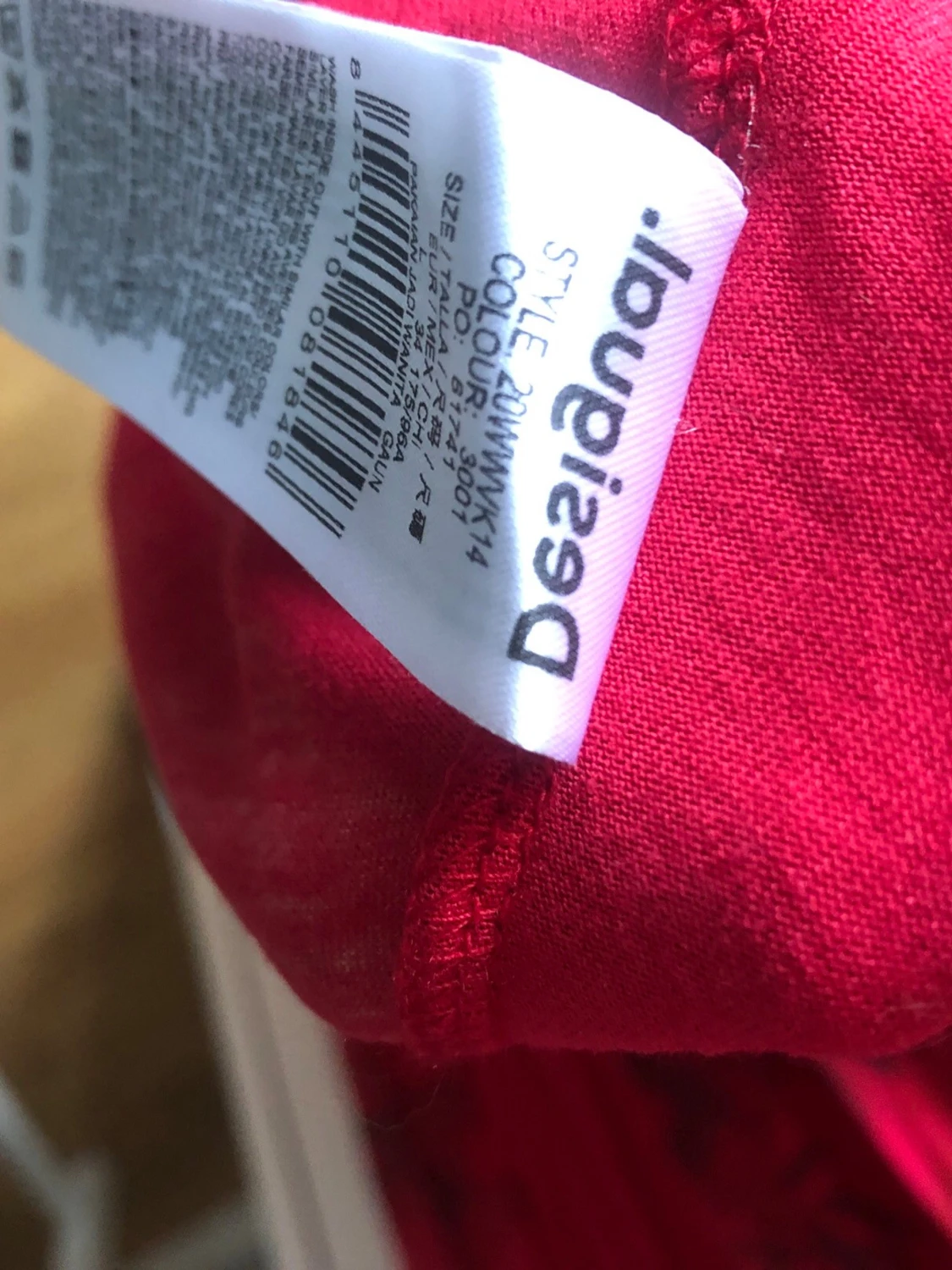 Röd långklänning från Desigual stl L - 4