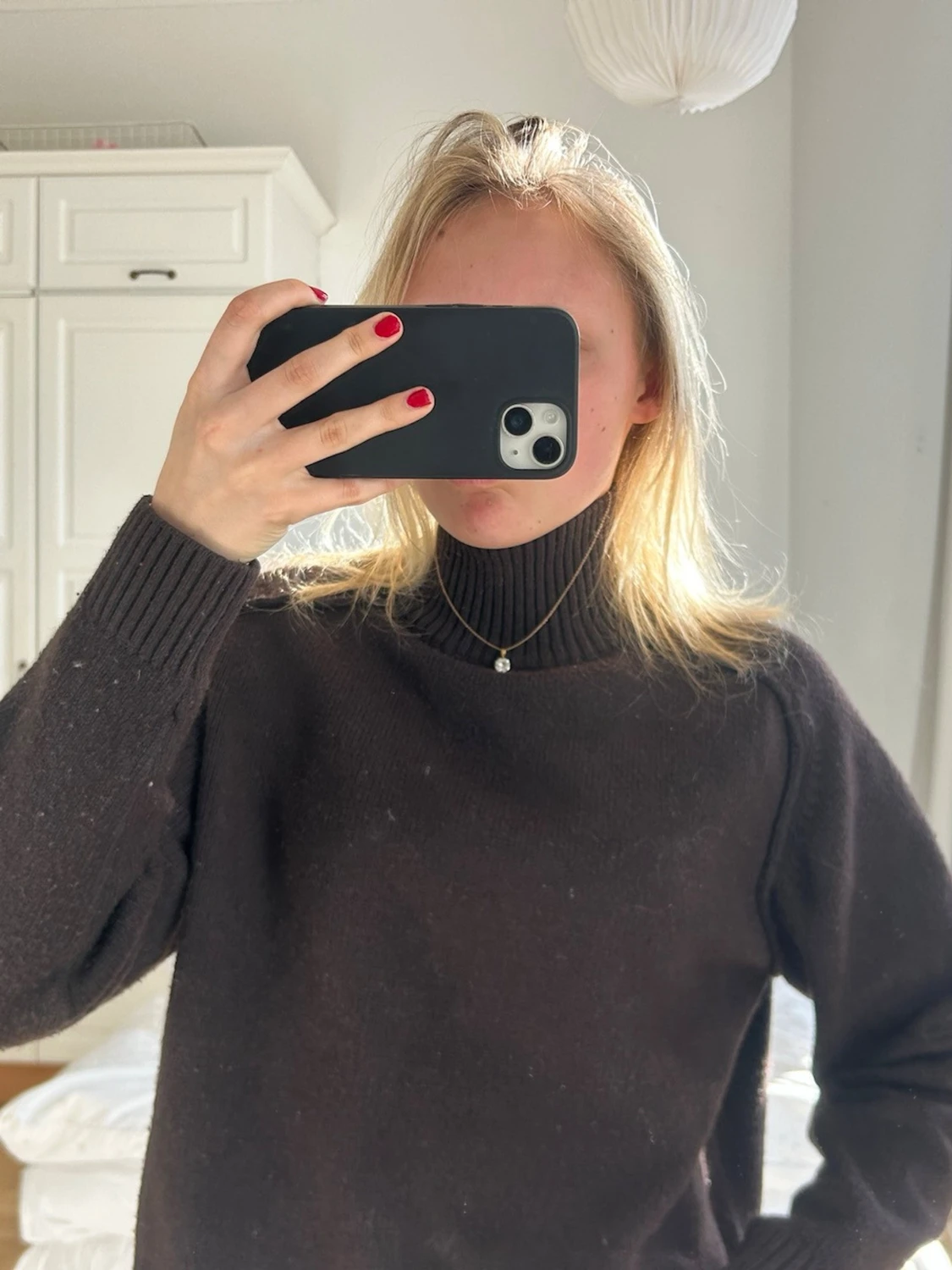 Mörkbrun stickad polotröja💖💖🤌🏼 - 3