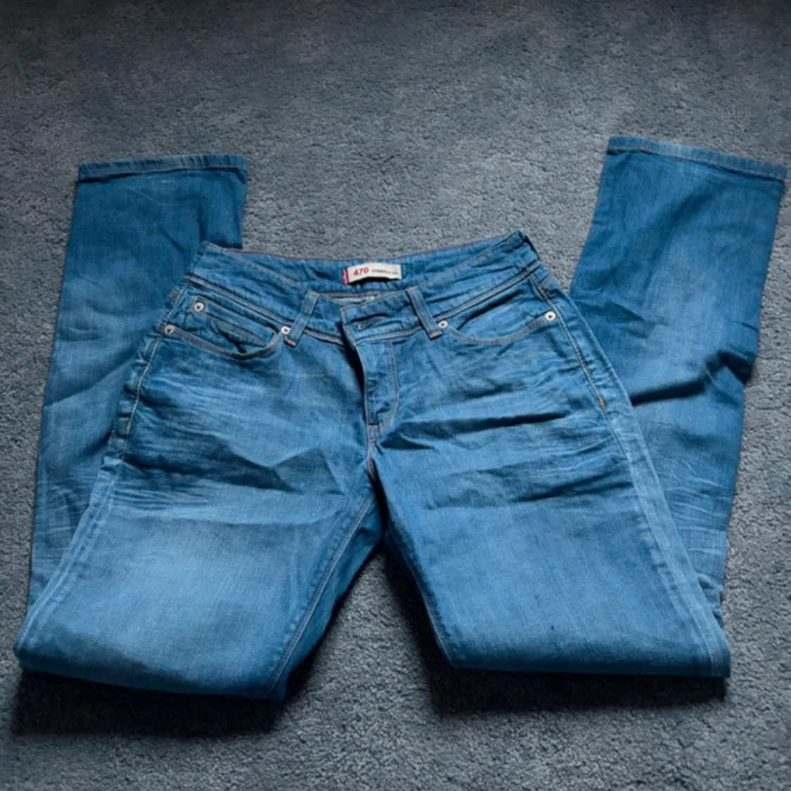 Lågmidjade, vintage, Levi's 470 Straight Fit jeans - 2