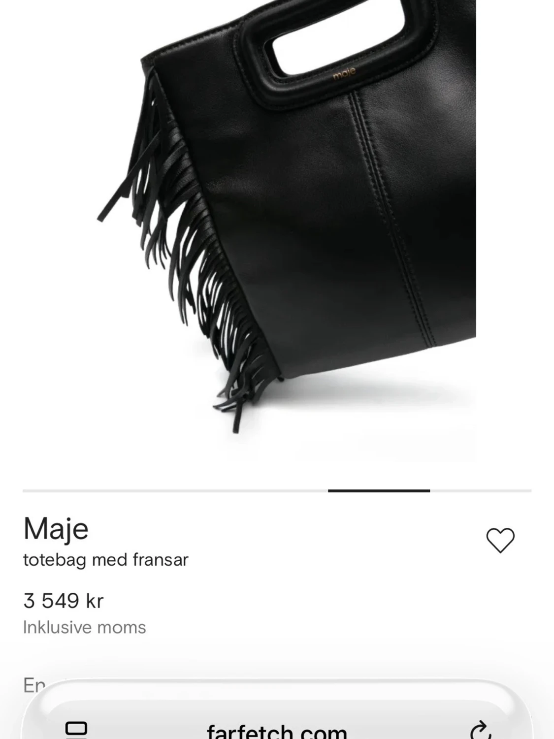 Svart totebag med fransar från Maje - 2