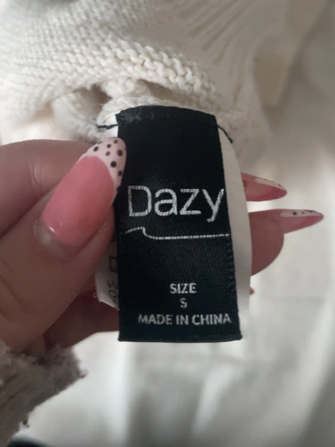 Vit stickad tröja från Dazy - 1