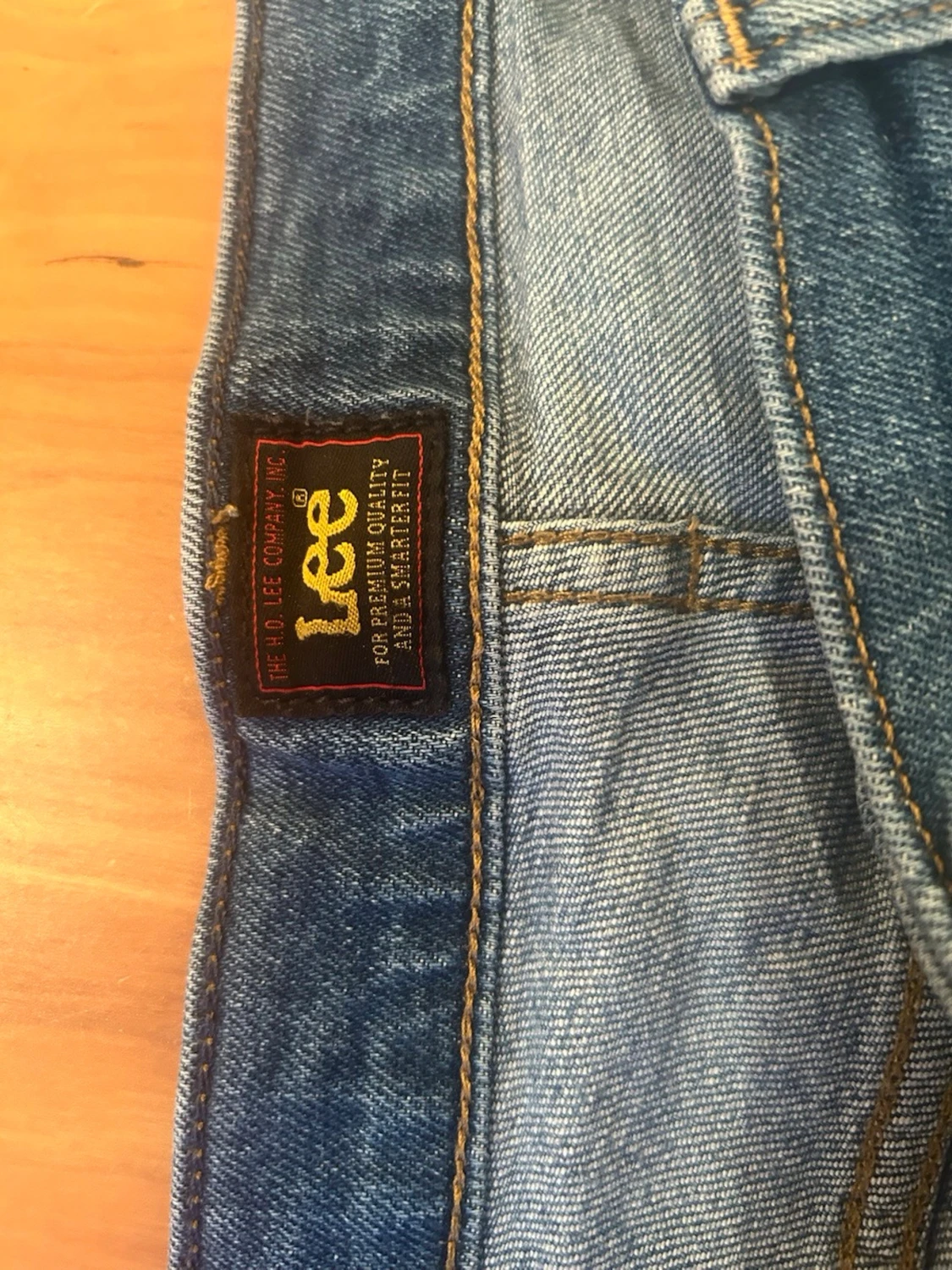 Blå raka jeans från Lee - 4