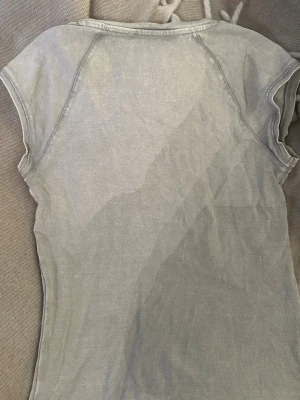ZARA t-shirt (blek/tvätt färg)  - Ljusgrå blek/tvätt färg t-shirt. Storlek s men passar m också.