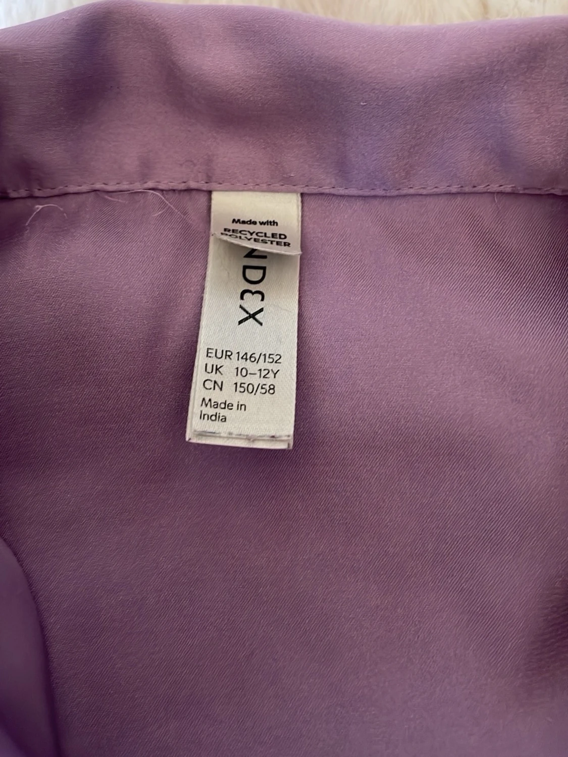 Lila satinpyjamas från Lindex - 1