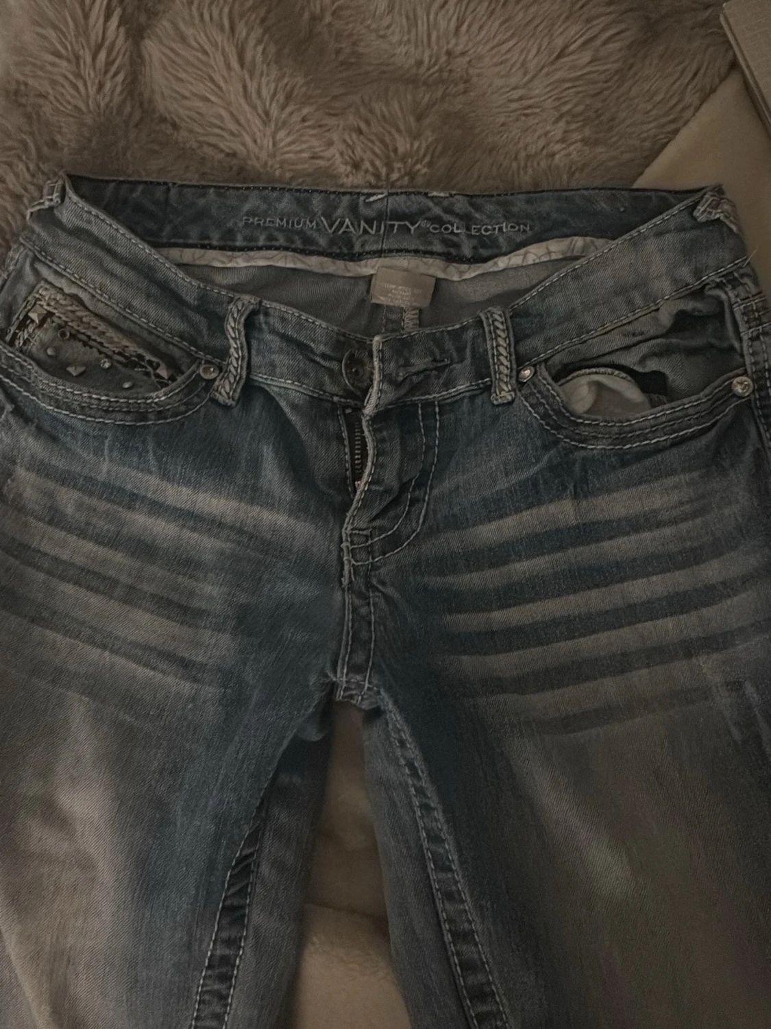 Blå bootcut jeans från Vanity - 1