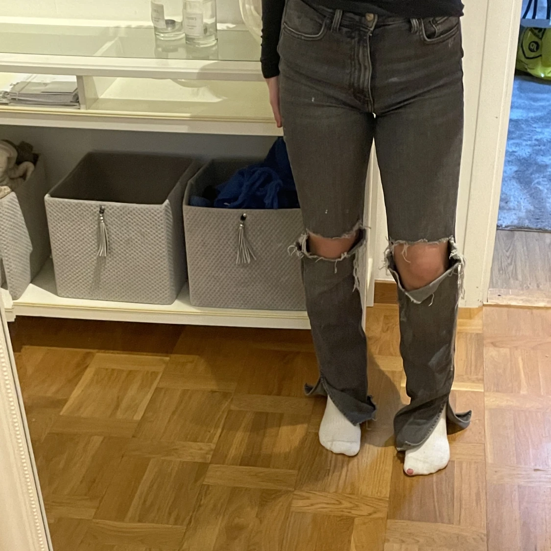 Zara slits jeans