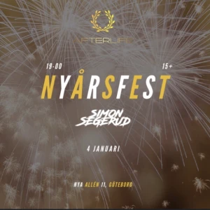 Afterlife biljett - 1 biljett till afterlifes nyårsfest i Göteborg 4 januari!
