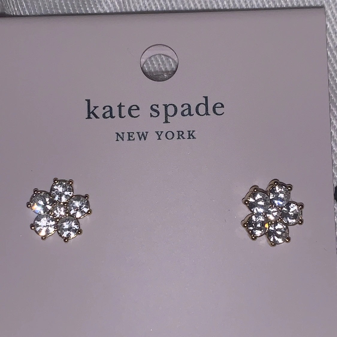Kate Spade New York Clear/Gold Flower Stud Earrings - 90