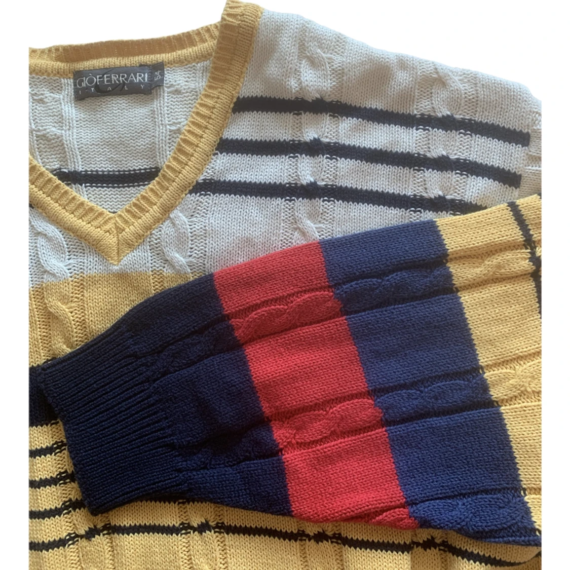 Kabelstickad Coogi style Tröja - 91