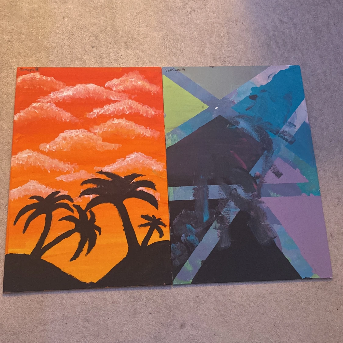 2 för 500kr handmålade tavlor  - 91