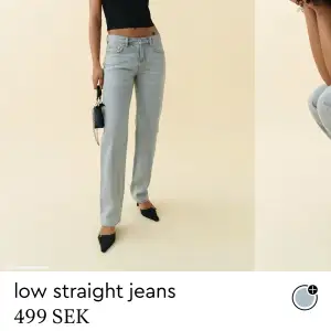 Säljer mina blåa lågmidjade jeans från Gina tricot, köpte för några veckor sen. Som nyskick! Bilderna är lånade. 