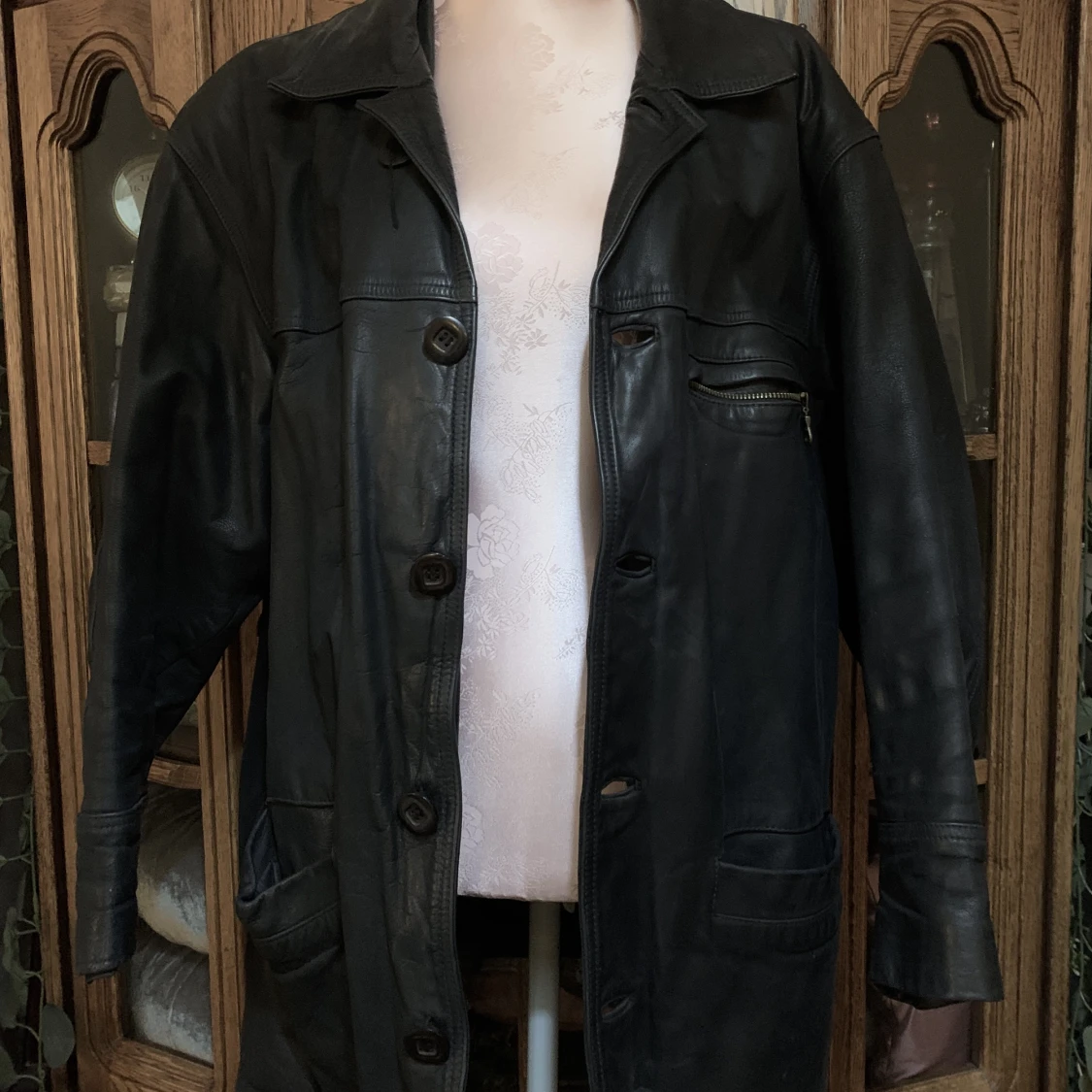 Äkta läder jacka 